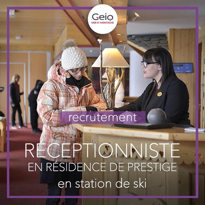 Vous avez des qualités relationnelles, vous êtes à l'écoute, souriant en toutes circonstances !!! et bien sûr organisé et méthodique, Geiq 2m recrute des réceptionnistes en Résidences de Prestige dans les stations de ski, pour une insertion ou une reconversion professionnelle.  Recrutement pour la saison d'hiver 2022-23  #receptionniste #réceptionniste #lasavoierecrute #EmploisSavoie #alternance #tourisme #geiq #stationdeski #recrutement #recrutements #recrutementalternance #1jeune1solution #formationprofessionnelle #recherchealternance #formationalternance #rechercheemploi #recrute #onrecrute #contratprofessionnalisation #formation #recrutementactif #rechercheemploi #formezvousautrement #contratpro #geiq2m #efppa
